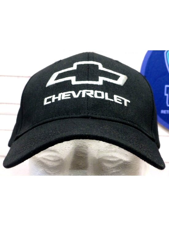 chevrolet Other - Chevrolet Embroidered Bow Tie Logo Black Adjustable Baseball Cap